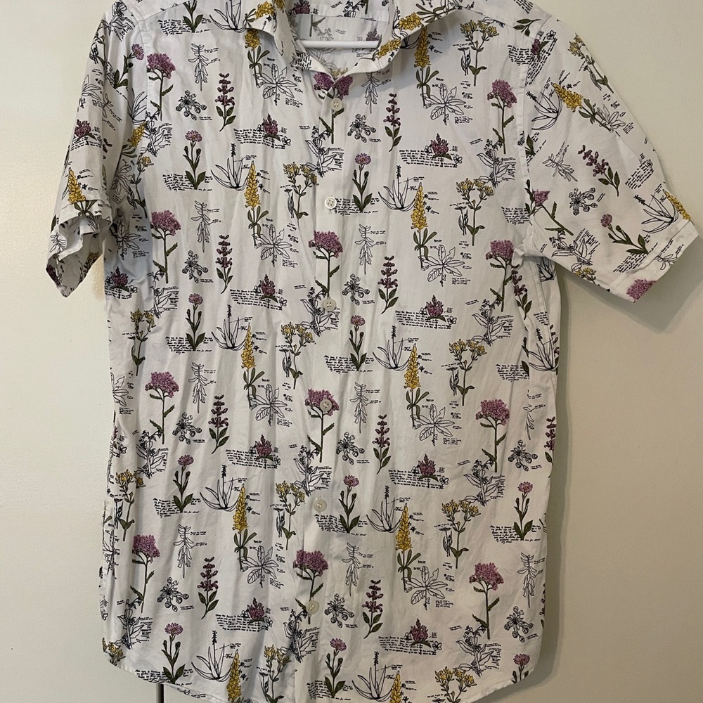 Murano Floral Print Button Up Shirt